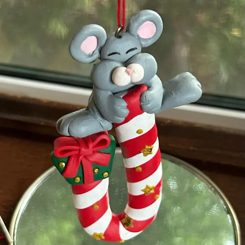 Set of 4 Vintage Christmas Ornaments – Foam/Soft Plastic